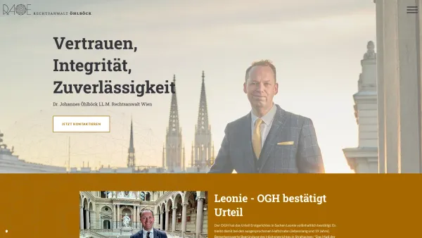 Website Screenshot: Rechtsanwalt Dr. Johannes Öhlböck LL.M. - Rechtsanwalt Wien | Dr. Johannes Öhlböck LL.M. - Date: 2023-06-26 10:19:44