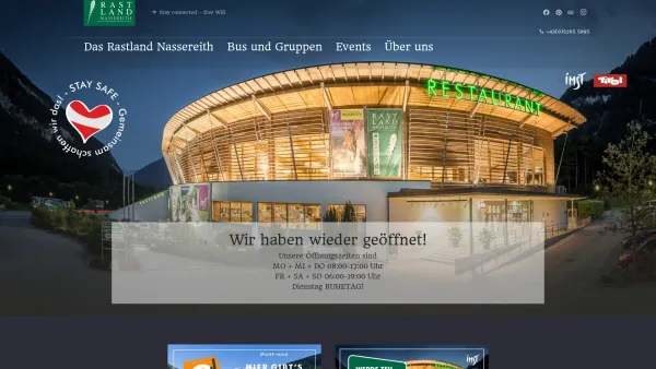 Website Screenshot: Schiliftgesellschaft Sölden Hochsölden Rastland Nassereith - RASTLAND NASSEREITH – Restaurant Fernpass Tirol B179 - Date: 2023-06-26 10:19:44