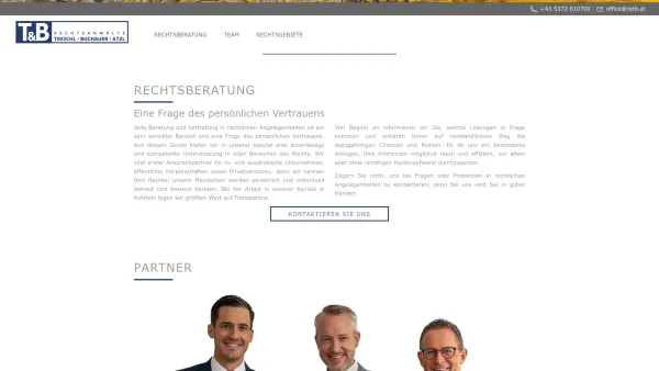 Website Screenshot: Rechtsanwalt Dr. Bernhard Buchauer T&B-Rechtsanwälte - www.ratb.at: T&B Rechtsanwälte - Dr. Thomas Treichl | Dr. Bernhard Buc - Date: 2023-06-26 10:19:44