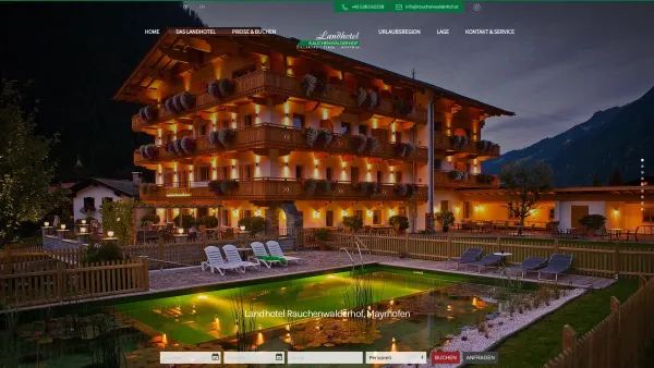 Website Screenshot: Hotel Rauchenwalderhof - Landhotel Rauchenwalderhof Mayrhofen Ski- & Gletscherwelt Zillertal 3000 - Date: 2023-06-26 10:19:44
