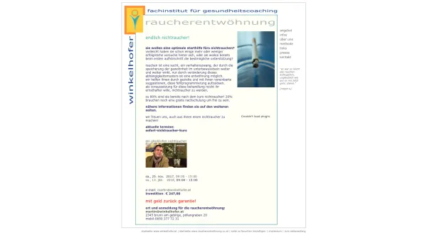 Website Screenshot: Sofort-Nichtraucher-Seminar - Sofort Nichtraucher werden - Fachinstitut Winkelhofer - Date: 2023-06-14 16:38:34