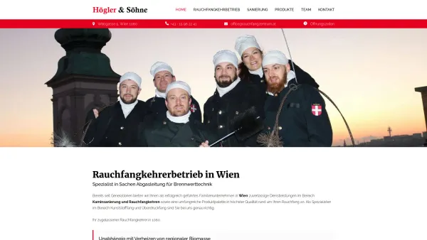 Website Screenshot: Sonja Rauchfangzentrum - Högler & Söhne - Ihr Spezialist für Abgasleitung in Wien - Date: 2023-06-26 10:19:47