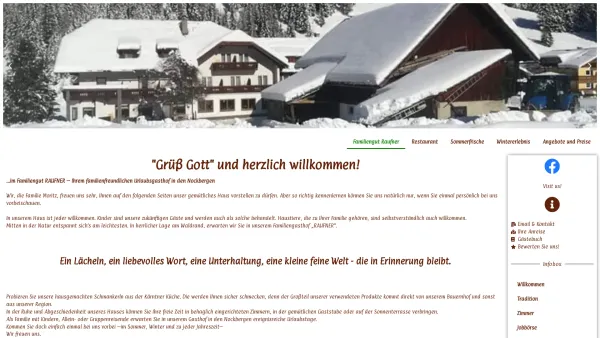 Website Screenshot: Gasthof Raufner - Familiengut Raufner - Date: 2023-06-26 10:19:47