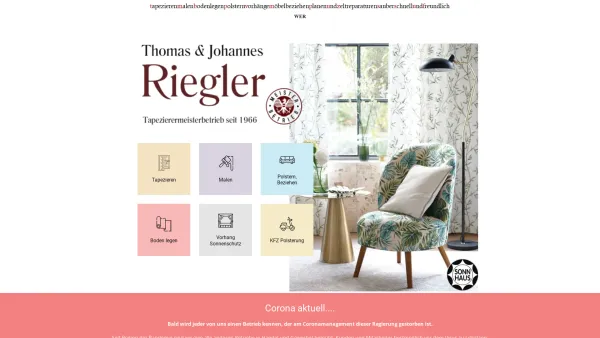 Website Screenshot: Raumausstatter Riegler OEG - Wer - Date: 2023-06-14 10:44:43