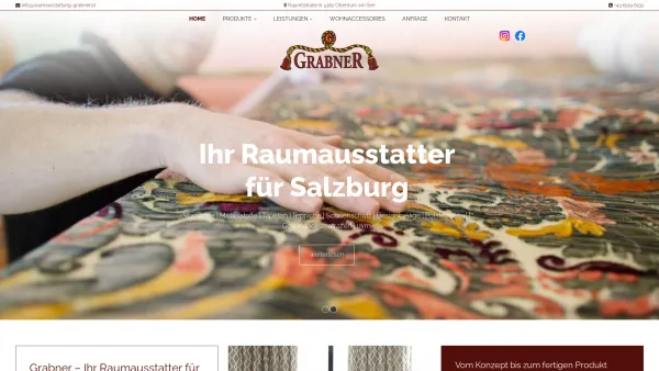 Website Screenshot: Grabner & Partner GmbH - Raumaustatter Salzburg | Flachgau - Grabner & Partner GmbH - Date: 2023-06-26 10:19:47