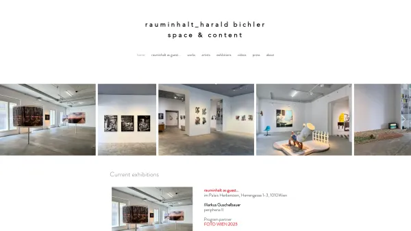 Website Screenshot: Rauminhalt Möbelklassiker des 20. Jhs. - Rauminhalt_Harald Bichler Space & Content | Wien | Art and Design | - Date: 2023-06-14 10:44:43