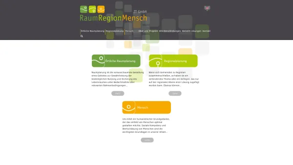 Website Screenshot: Raum Region Mensch ZT GmbH - Startseite - Date: 2023-06-26 10:19:47