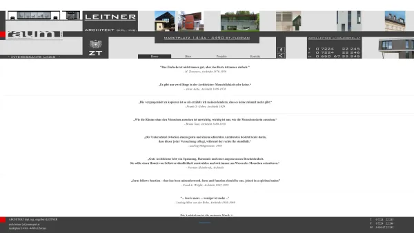 Website Screenshot: ARCHITEKT DI BERT LEITNER raumspiel architekten - Raumspiel Architekt - Home - Date: 2023-06-14 10:37:07