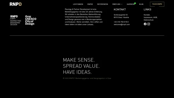 Website Screenshot: raunigg und partner Werbeagentur GmbH - Referenzen - RNPD | Marketingagentur und Designagentur in Graz - Date: 2023-06-26 10:19:47