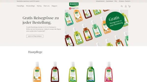 Website Screenshot: Rausch Herbal Cosmetics - RAUSCH - So fühlt sich echte Schönheit an. | RAUSCH.CH - Date: 2023-06-26 10:19:47