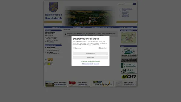 Website Screenshot: Gemeindeamt Marktgemeinde Ravelsbach - Marktgemeinde Ravelsbach - Startseite - Date: 2023-06-26 10:19:47