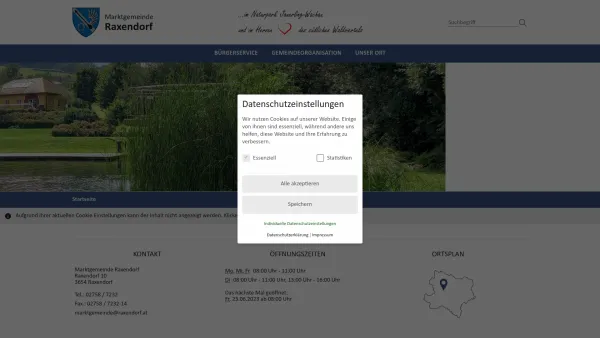 Website Screenshot: Gemeindeamt Marktgemeinde Raxendorf - Raxendorf - GEM2GO WEB - Startseite - Date: 2023-06-26 10:19:47