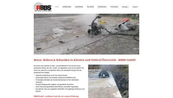 Website Screenshot: Firma RBBS Beton-bohren-schneiden GmbH - Home Page - Date: 2023-06-14 10:44:43