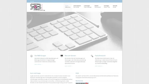 Website Screenshot: R&B Consulting GmbH - R&B Consulting Gruppe - Consulting für Europa - Date: 2023-06-15 16:02:34