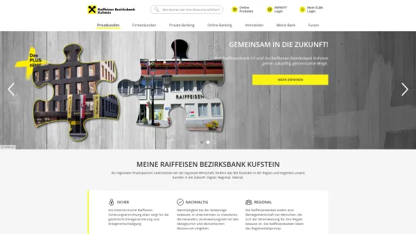 Website Screenshot: Raiffeisenbank Redirect Raiffeisen.at - Raiffeisen Bezirksbank Kufstein | Aus der Region, für die Region - Date: 2023-06-26 10:19:47