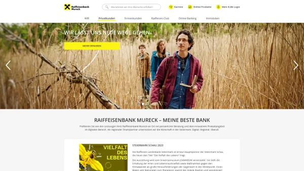 Website Screenshot: Raiffeisenbank Mureck Online - Raiffeisenbank Mureck - Date: 2023-06-26 10:19:47