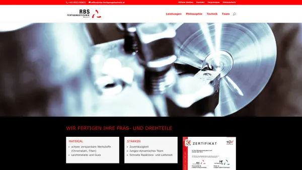 Website Screenshot: RBS Fertigungstechnik - RBS Fertigungstechnik - Date: 2023-06-14 10:44:43