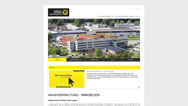Website Screenshot: bei Raiffeisen Immobilien - Raiffeisen Realitäten Betreuung Tirol GmbH - Date: 2023-06-26 10:19:47