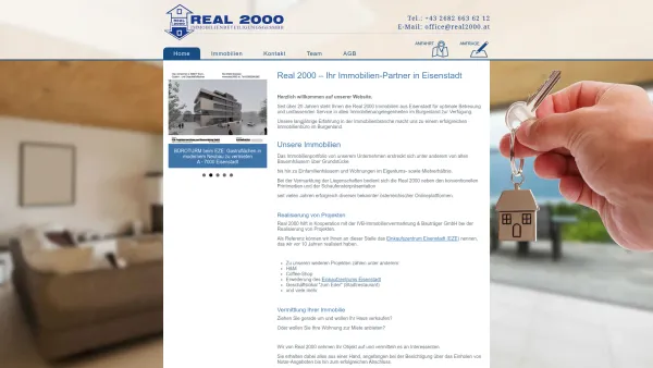 Website Screenshot: REAL 2000 Immobilienbeteiligungs-GesmbH Immobilien Burgenland - Real2000 - Ihr Immobilien-Partner in Eisenstadt - Date: 2023-06-26 10:19:50