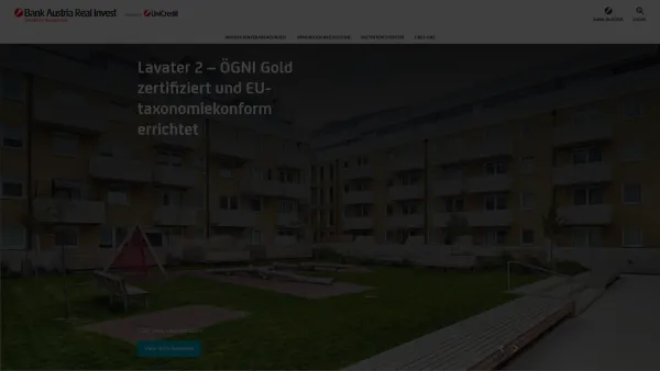 Website Screenshot: Bank Austria Creditanstalt Real Invest GmbH - Startseite | Bank Austria Real Invest - UniCredit Group - Date: 2023-06-26 10:19:50