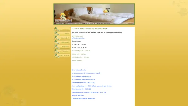 Website Screenshot: Rebenlandhof - Rebenlandhof Leutschach - Date: 2023-06-26 10:19:50