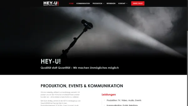 Website Screenshot: rebrand Music Productions GmbH a HEY-U Company - HEY-U! – Produktion – Kommunikation – Consulting - Date: 2023-06-26 10:19:50