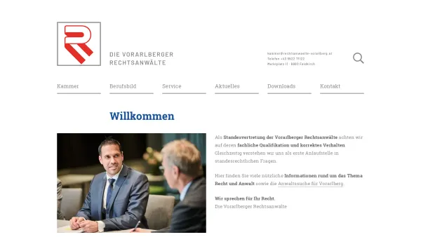 Website Screenshot: Rechtsanwaltskammer Die Vorarlberger Rechtsanwälte - www.rechtsanwaelte-vorarlberg.at - Date: 2023-06-26 10:19:50