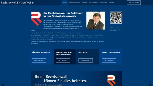 Website Screenshot: Dr. Gert Weiler, Rechtsanwalt - Rechtsanwaltskanzlei in Feldbach in der Südoststeiermark | Dr. Gert Weiler - Date: 2023-06-15 16:02:34