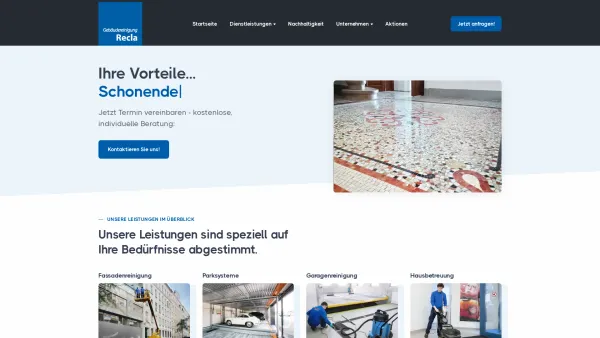 Website Screenshot: Gebäudereinigung Recla GmbH - Gebäudereinigung Recla: Gebäudereinigung Recla - Reinigungsfirma in Wien - Date: 2023-06-26 10:26:41
