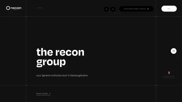 Website Screenshot: Generalunternehmer Recon Group - The Recon Group - your "general contractor plus" in Salzburg/Austria - Date: 2023-06-14 10:44:43
