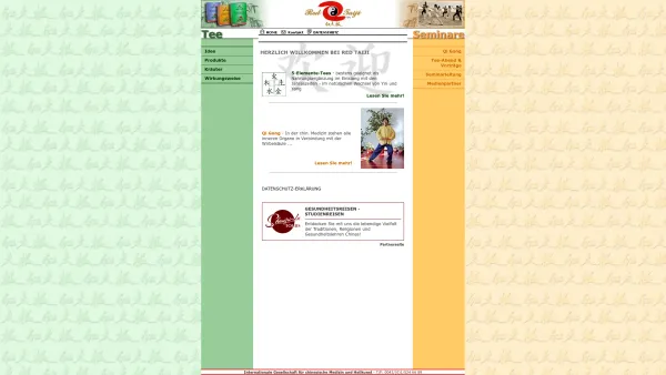 Website Screenshot: Internationale Gesellschaft f chinesische Medizin u Gesundheit Tee Seminare RED TAIJI - Gesundheit, Tee, Seminare - RED TAIJI - Date: 2023-06-26 10:19:50