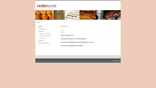 Website Screenshot: Redekunst-Akademie Wassermann - redekunst.at - redekunst.at - reden ist eine Kunst - Date: 2023-06-14 10:44:43