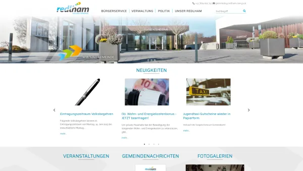 Website Screenshot: Gemeindeamt Gemeinde Redlham - Gemeinde Redlham - Startseite - Date: 2023-06-26 10:19:53