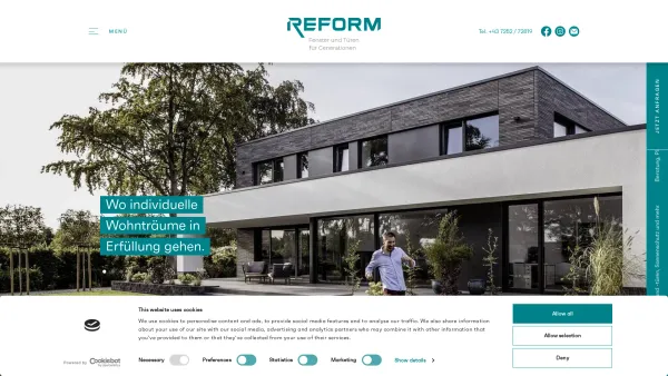 Website Screenshot: REFORM Fenster und Türen GmbH - Fenster und Türen Reform, Fensterhersteller Österreich - Date: 2023-06-26 10:19:53