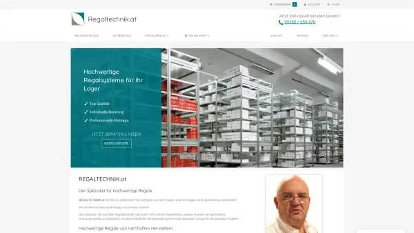 Website Screenshot: REGALTECHNIK Fuehrer Caricic Ltd.&Co.KG - Qualitäts- Regale und Regalsysteme bei REGALTECHNIK.at finden - Date: 2023-06-26 10:19:53