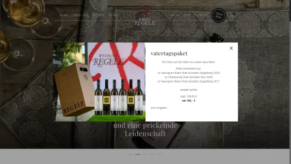 Website Screenshot: Weingut Regele - Home - Weingut Regele in Berghausen - Date: 2023-06-14 10:44:45