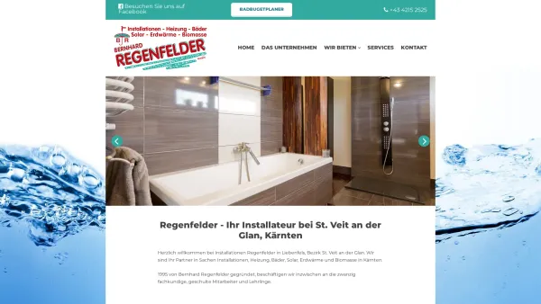 Website Screenshot: Bernhard Regenfelder Installations-Spenglerei-Heizungs GmbH - Installationen von Bernhard Regenfelder in Liebenfels - Date: 2023-06-26 10:19:53