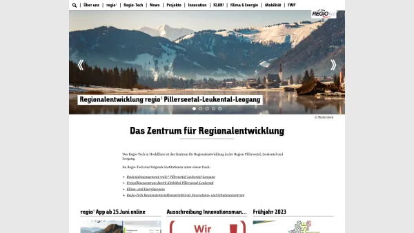 Website Screenshot: Regio Tech Hochfilzen - REGIO-Tech • Home - Date: 2023-06-15 16:02:34