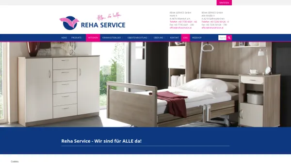 Website Screenshot: Reha-Service REHA SERVICE - Reha Service GmbH - Hilfen in Pflege, Reha & Therapie - Date: 2023-06-26 10:19:53