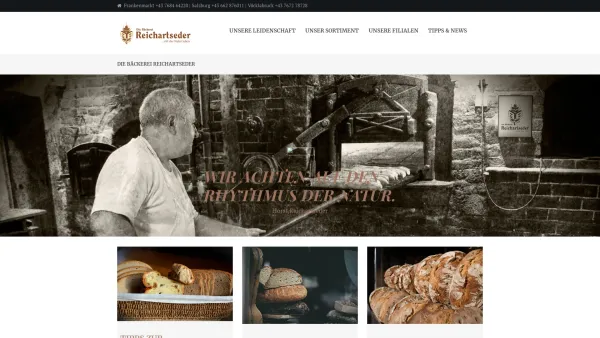 Website Screenshot: Horst Bäckerei Reichartseder - Täglich frisches Brot & Gebäck - Die Bäckerei Reichartseder - Date: 2023-06-26 10:19:53