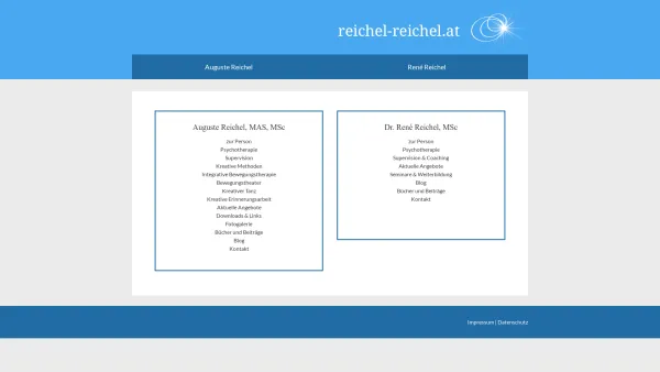 Website Screenshot: Auguste u. René Reichel - www.reichel-reichel.at / Auguste Reichel und René Reichel - Date: 2023-06-26 10:19:53