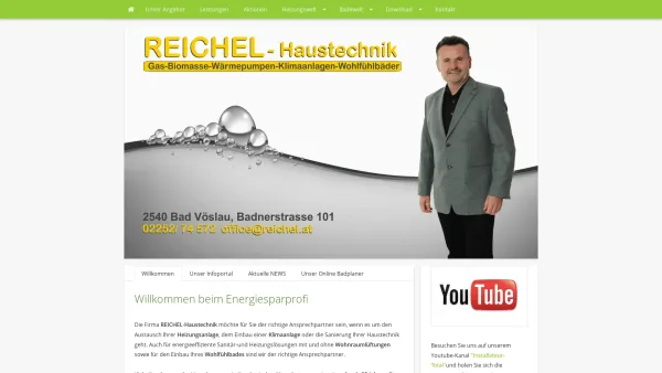 Website Screenshot: REICHEL-Haustechnik Reichel Haustechnik GesmbH. Sanitär Heizung Lüftung - Ihr Fachmann für erneuerbare Energie und Badgestaltung - Date: 2023-06-26 10:19:53
