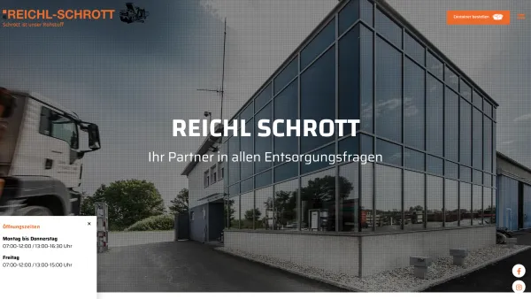 Website Screenshot: Reichl-Schrott GmbH - Reichl Schrott GmbH - Schrotthändler und Containerverleih • Straß in Steiermark - Date: 2023-06-26 10:19:53