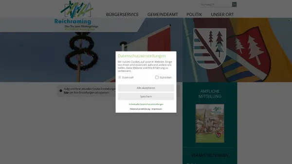 Website Screenshot: Reichraming - Das Tor zum Nationalpark - Reichraming - GEM2GO WEB - Startseite - Date: 2023-06-26 10:19:53
