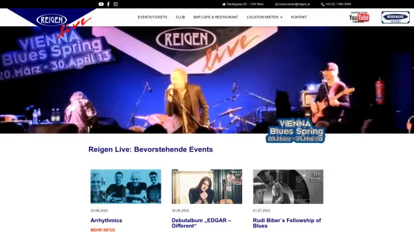Website Screenshot: Windbacher Gesellschaft / Reigen-Live - Reigen Live - Blues, Jazz, Live Konzerte in Wien - Date: 2023-06-26 10:19:56