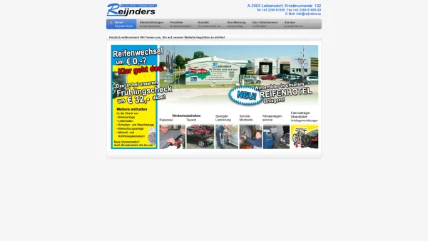 Website Screenshot: Reijnders HandelsgmbH - Herzlich willkommen! Wir freuen uns, Sie auf unserer Website begrüßen zu dürfen! - Date: 2023-06-26 10:19:56