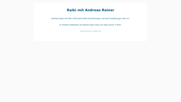 Website Screenshot: Reiki mit Sabine & Andreas - Reiki in Wien - Reiki-Therapie in Einzelsitzungen - Date: 2023-06-26 10:19:56