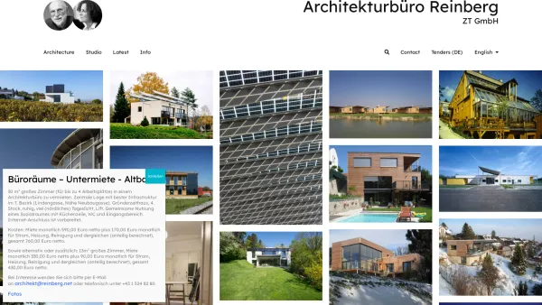 Website Screenshot: Architekturbüro Reinberg ZT GmbH - Architekturbüro Reinberg - English - Architekturbüro Reinberg - Date: 2023-06-15 16:02:34