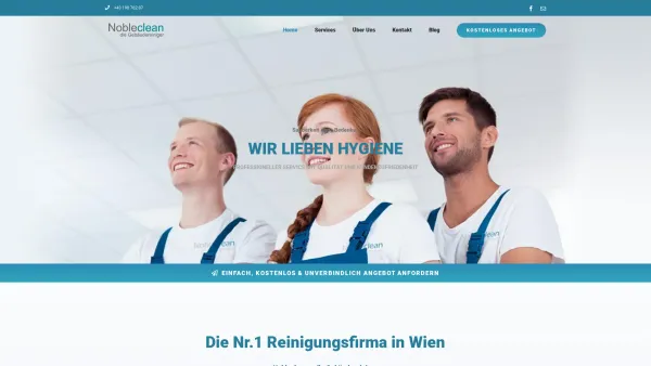 Website Screenshot: Nobleclean Die Gebäudereiniger - Nobleclean Die Nr.1 Reinigungsfirma für Wien und Umgebung - Date: 2023-06-26 10:26:41