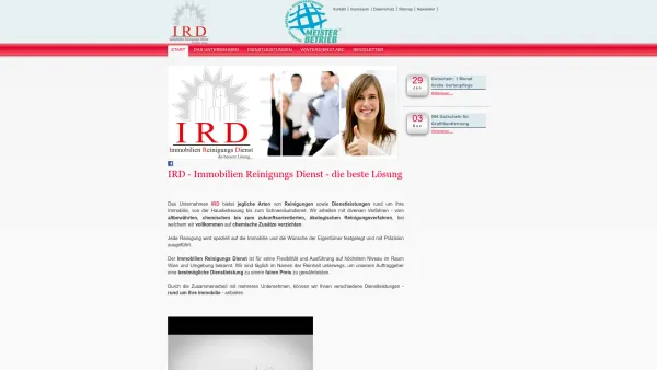 Website Screenshot: IRD Immobilien Reinigungs Dienst die bessere Lösung - Reinigung auf höchstem Niveau rund um die Uhr - Date: 2023-06-26 10:19:56